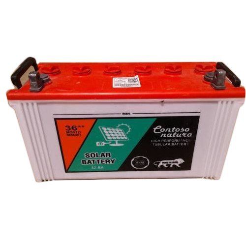 White And Red 240 Voltage, Long Lasting Durable Power Tubular Inverter Solar Battery For Industrial Use