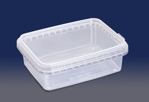 Affordable Safe And Hygienic White Transparent Rectangular Plastic Container