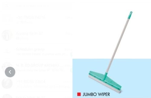 100% Eco-Friendly Green And White Long-Life Plastic And Rubber Floor Wiper For Cleaning Floor, 360 Gram Weight