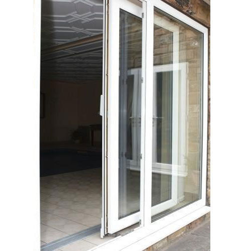 White Long Lasting And Heavy Duty Aluminum Sliding Entrance Door For ...