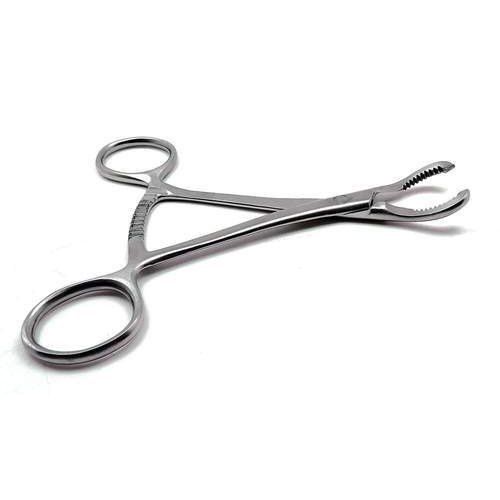 Stainless Steel Silver Sharp Curved Bone Holding Forceps For Hospital Waterproof: Yes