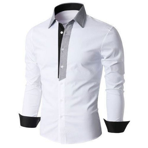 Men Full Sleeves Casual Wear And Breathable Soft Cotton Plain White Shirts