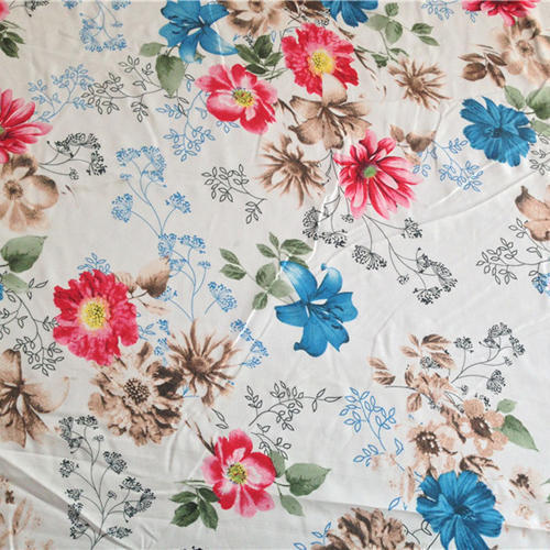 Soft And Comfortable Easy To Washable Flower Printed 100% Cotton Bed Sheet Fabric