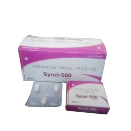 Synzi-500 Azithromycin Antibiotic Tablet, 10X1X3 Blister Pack Storage: Cool & Dry Place