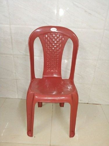 High Duty Light Weight Long Term Service Freedom Red Armless Plastic Chair  Home Furniture