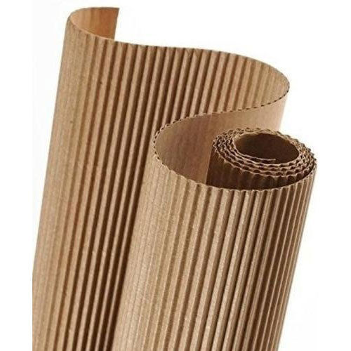 Waterproof And Tear Resistant 100% Recycled Brown Plain 2 Ply Corrugated Paper Roll