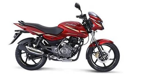 150 Cc Engine Two Wheeler Red Bajaj Pulsar Bike With Disc Brake