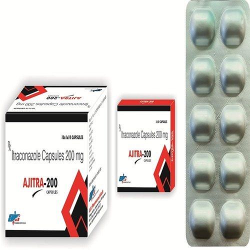 Ajitra-200 Itraconazole Antifungal Capsules, 10X1X10 Blister Pack Storage: Cool & Dry Place