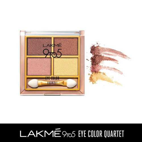 Durable And Long-lasting Multi Colored Lakme 9 To 5 Eye Color Quartet