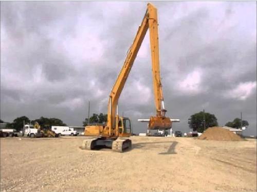 Yellow Excavator Long Boom Stick