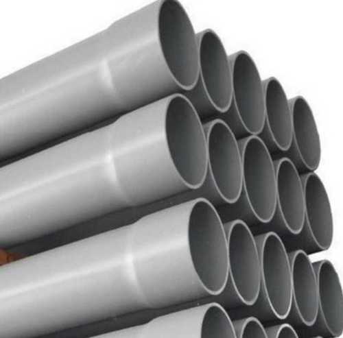 Pvc Pipe In Grey Color And Round Shape, Length Of One Pipe 5-10 Meter