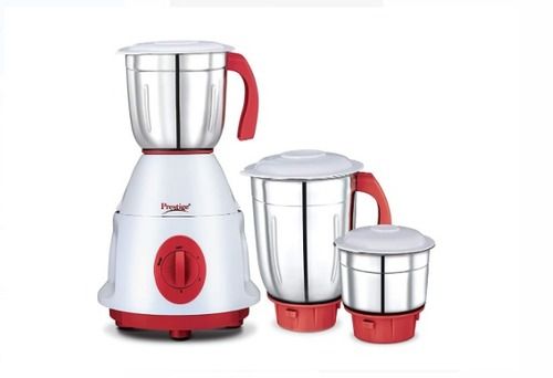 Red And White Prestige Mixer Grinder With 3 Jar 240 Voltage Capacity: 1 Liter/Day