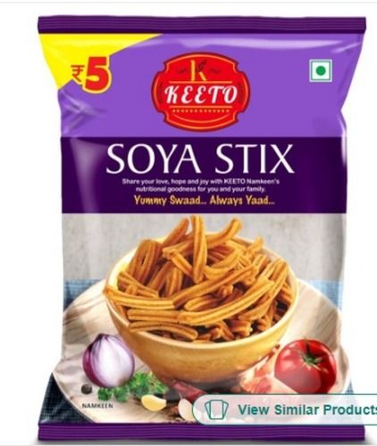 Salty And Spicy Healthy Yellow Keeto Soya Stick Namkeen, Pack Of 30 Gram