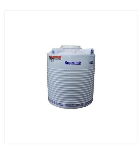 White Long-Lasting And Strong Pvc Plastic Supreme Water Tank, 1000 Liters Capacity