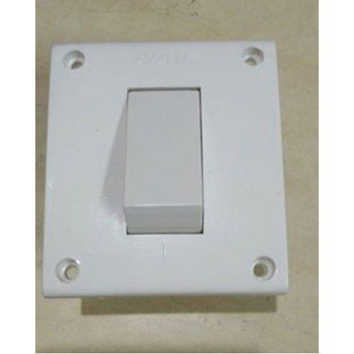 White Electric Switch With Switch Type: 16 Amp 1 Module 240 V For Home, Office