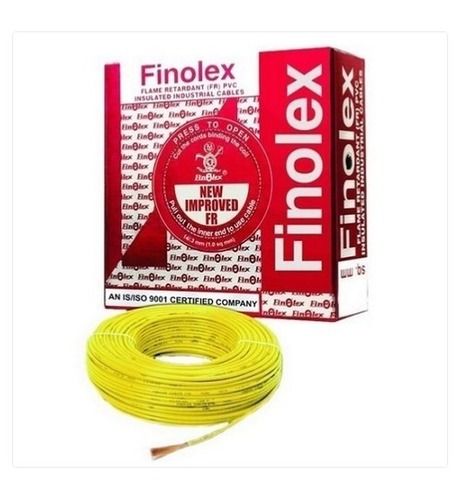 90 Meter 1 Sq Mm Finolex Flame Retardant Copper House Yellow Wire For Homes And Buildings Wiring