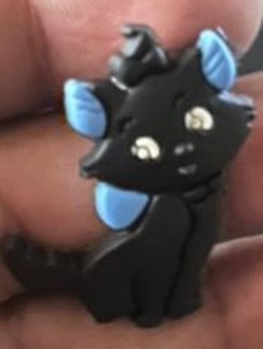 Black Water-Resistant Kitty Shaped Silicon Rubber Sticker For Decoration Length: 2  Centimeter (Cm)