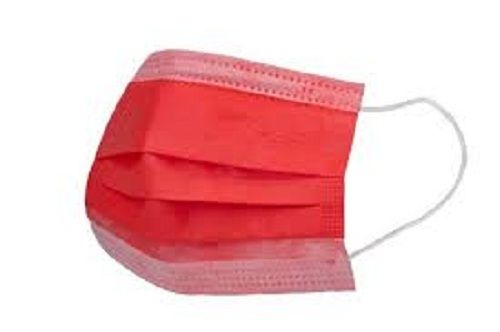 Red Color Breathable Comfortable And Light Weight Disposable Face Mask Age Group: Suitable For All Ages