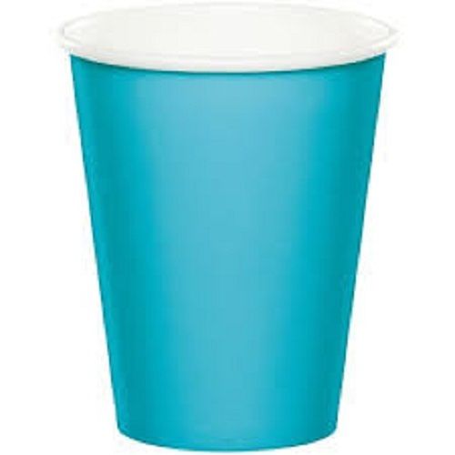 Eco Friendly And Biodegradable Sky Blue Plain Disposable Paper Cup For Beverages