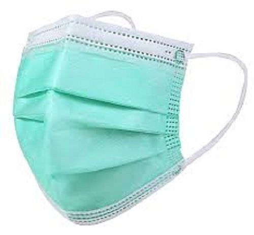 Lightweight Comfortable Mint Green Disposable Face Mask With 3-4 Days Shelf Life Age Group: Suitable For All Ages