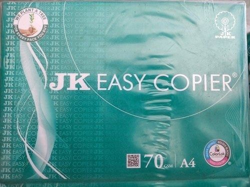  Jk Easy Copier White Color Paper, A-4 Size, 70 Gsm For Multipurpose Use  Pulp Material: Wood Pulp