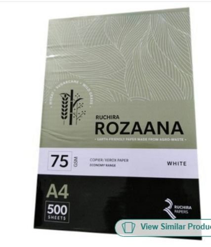 Rozaana White A4 Copier Paper For Copying, Printing, Writing With 80 Gsm Use: Office