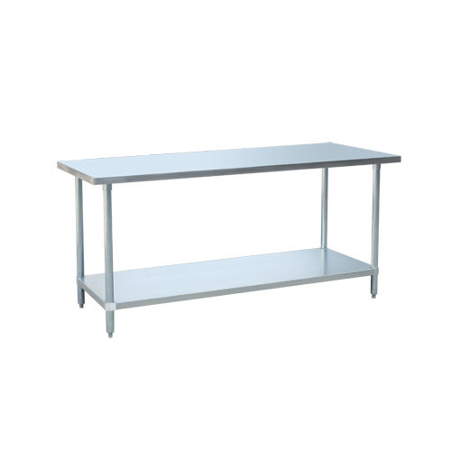 Sturdy Construction Polished Rectangular Stainless Steel Table For Restaurants