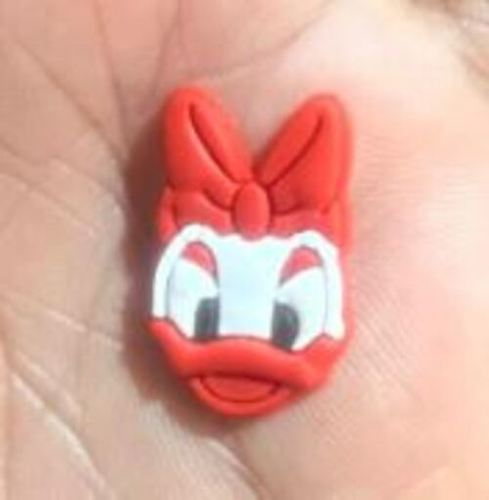 Modern White And Red Water-Resistant Duck Shaped Silicon Rubber Sticker