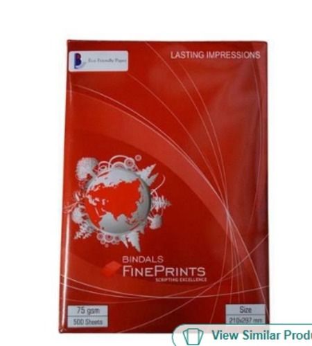 White Bindal A4 Size Copier Paper For Office Use With 80 Gsm Thickness
