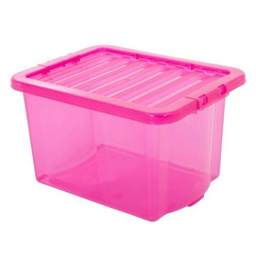 Pink  Matte Lamination Rectangular Plastic Food Containers 