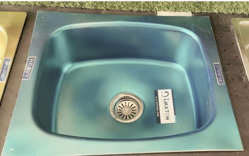 घर और होटल के लिए 16x14 इंच चौकोर आकार का नीला स्टेनलेस स्टील किचन सिंक