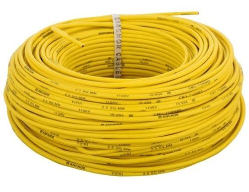  Yellow Color Electric Wire For Used In Home And Industrial With Length: 300 Meter Cable Capacity: 440 Volt (V)