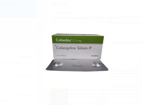 White Cabedac 0.5 Mg, Cabergoline Tablets