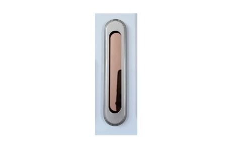 Silver Fine Finish Polished Zinc Sliding Door Handle For Wardrobe