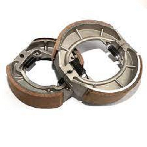 Metal Orange And Silver Color Made With High-Quality Rubber And Durable Steel Brake Shoe