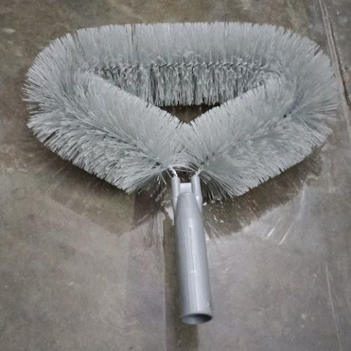 Lightweight Plastic Triangular Shape Dusting And Cleaning Hardy White Brush