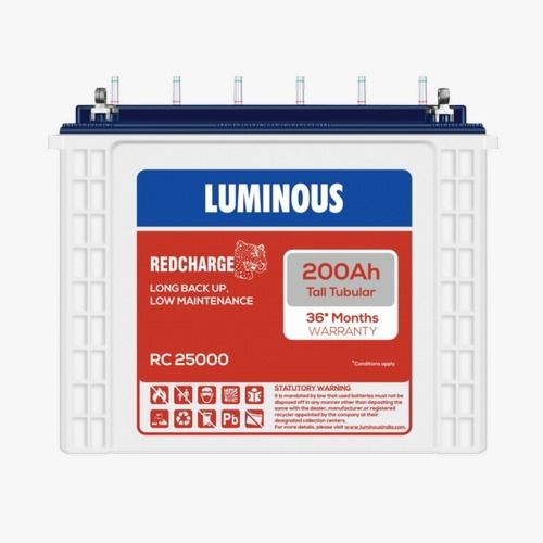 Luminous Rc25000 Redcharge Battery 12v, 200 Ah Capacity With 36 Months Warranty