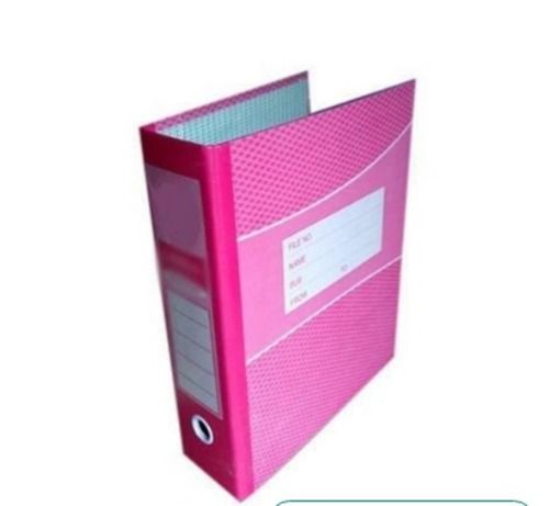 Pink Printed Cardboard Paper Lamination Box File For Office Uses, To Keep A4 Size Documents No