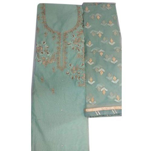 Skin Friendly Soft Comfortable Embroidered Unstitched Salwar Suit With Dupatta