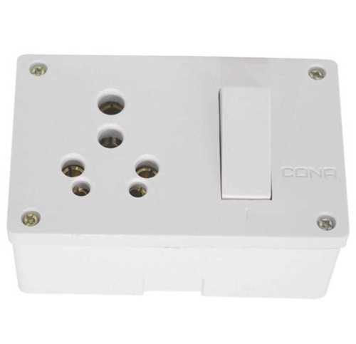 Solid Strong Long Lasting Durable White Single Socket Electric Switch Board Frequency (Mhz): 50 Hertz (Hz)