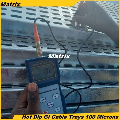 100 Micron Hot Dip Galvanized Iron (Gi) Perforated Cable Trays Conductor Material: Steel