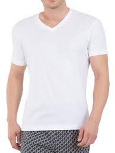 Anti Shrink Easy To Clean Short Sleeves Comfortable Casual Wear Cotton White Mens T Shirt Age Group: 20-25