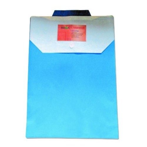 Blue Polypropylene Vertical Button Document Bag For Home, School And Office Use Design: Box