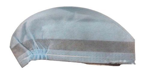 White Clean Disposable And Stretchable Non Woven Head Cap For Medical Purpose