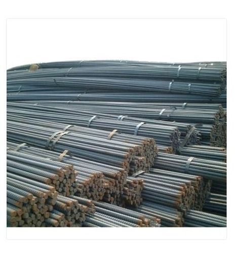 Dark Grey Corrosion-Resistant Heavy-Duty Mild Steel Round Tmt Bars, 5Mm Thickness  Application: For Construction Use