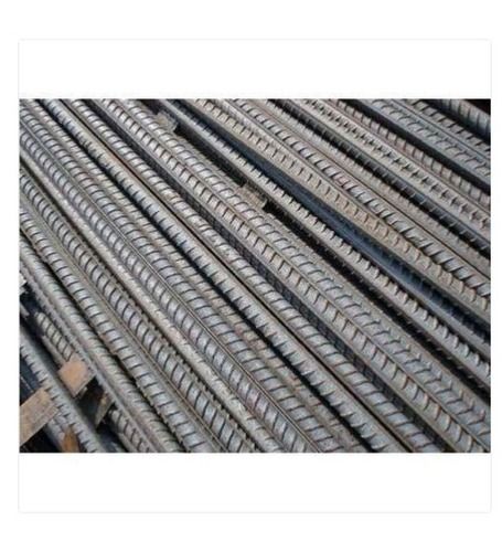 Dark Grey Corrosion-Resistant Heavy-Duty Mild Steel Round Tmt Bars, 8Mm Thickness  Application: For Construction Use