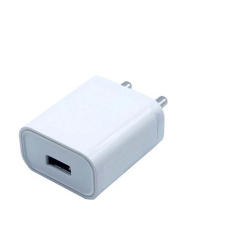 Heat Resistance And Highly Durable Lightweight Plain White Mobile Adapter - Plastic Material, Compact Design , Rotatable USB Connection, Amplifies Sound by 10 Decibels