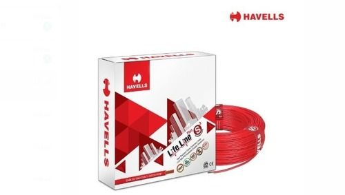 High Heat Bearing Capacity 2 Mm Red Havells Cable (90 Meter Length)