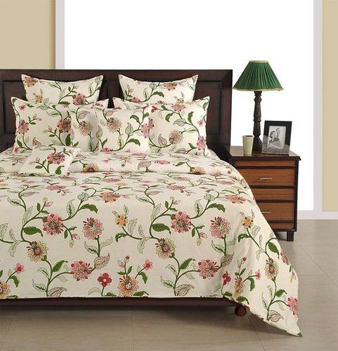 Multicolored 100% Pure Cotton Floral Printed King-Size Double Bed Sheets