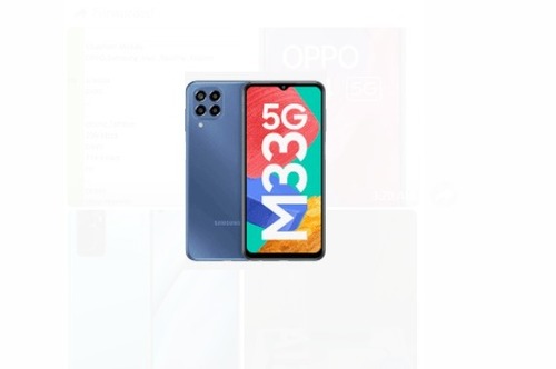 Samsung Galaxy M33 Mobile Phone With 8 Gb Ram, 128 Internal Storage Battery Backup: 14 Hours